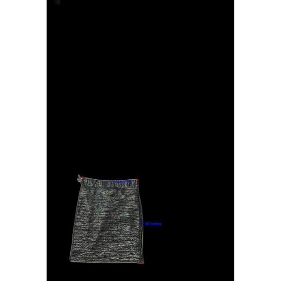 Maje Janaud Lurex Metallic Twist Pencil Skirt Silver Size 34 - Picture 7 of 7